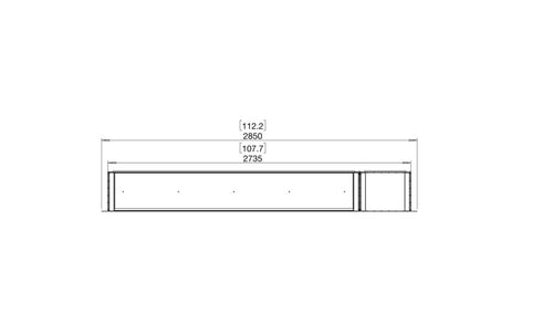 Ecosmart Fire Flex 104SS.BXR Single Sided Fireplace Insert - Black Finish / Stainless Steel Burner - ESF.FX.104SS.BXR